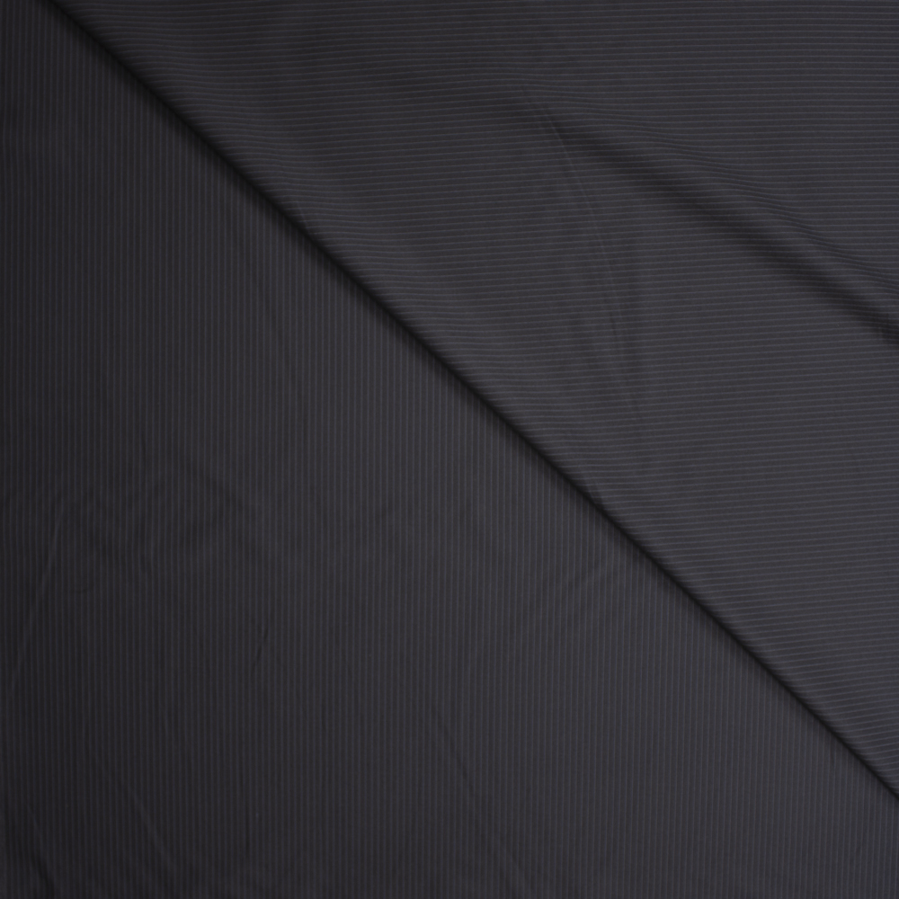 White on Black Narrow Pinstripe Suiting Fabric By The Yard - Wide shot