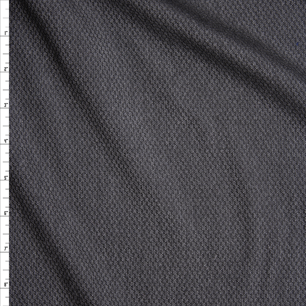 Charcoal Textured Suiting Fabric By The Yard