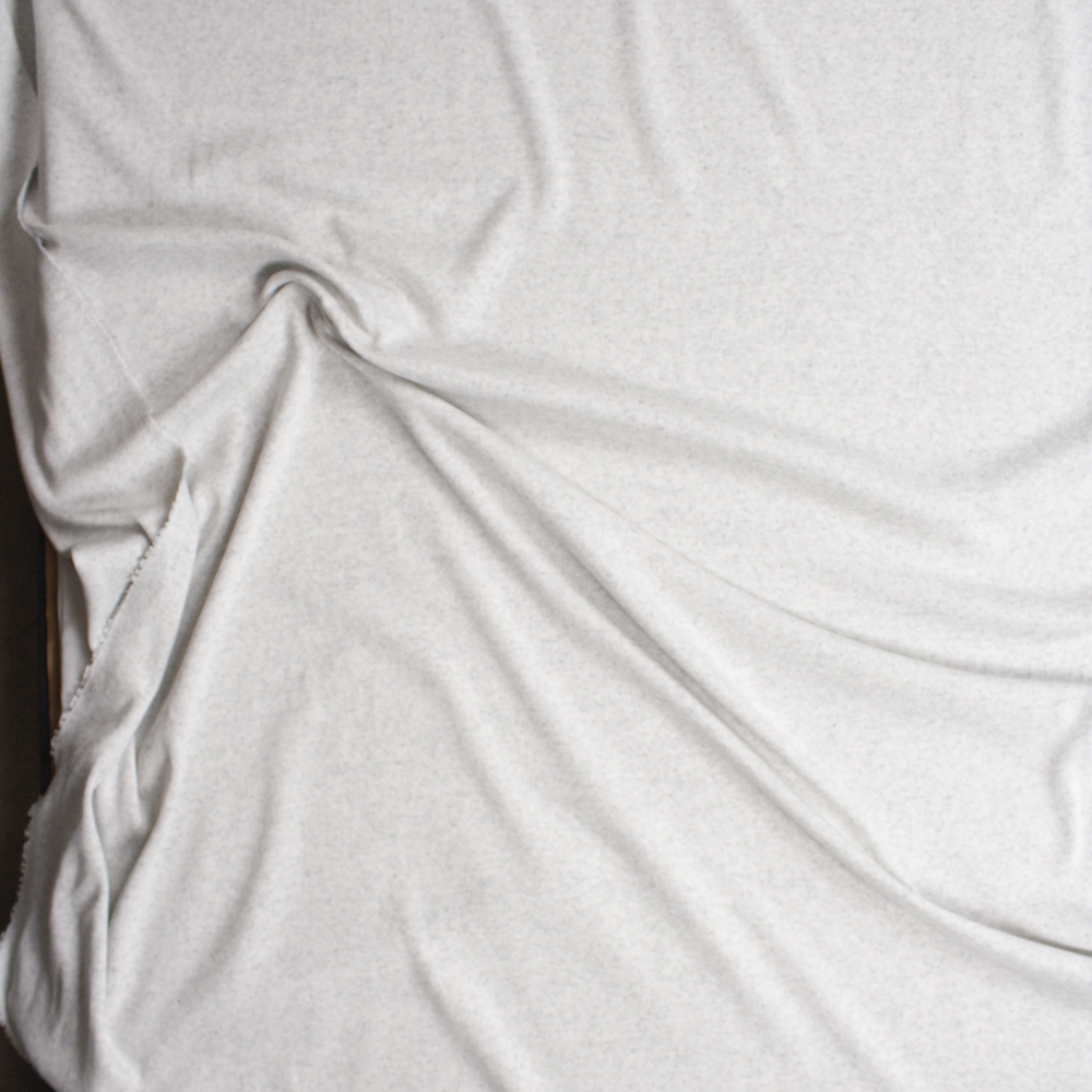 Ash Grey Midweight Micro Rib Knit Fabric By The Yard - Wide shot