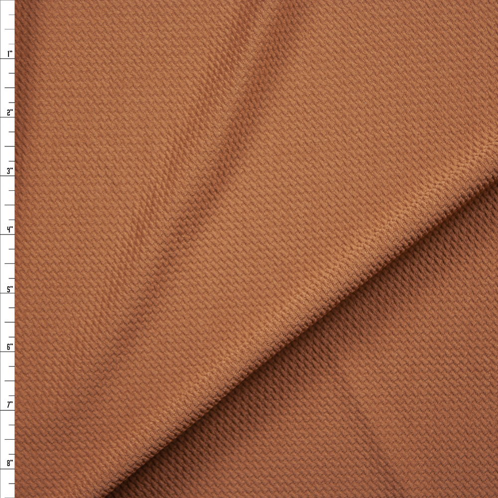 Solid Mocha Bullet Textured Liverpool Knit Fabric By The Yard