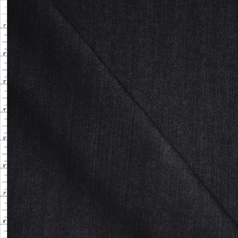 Black Designer 12oz Denim Fabric By The Yard