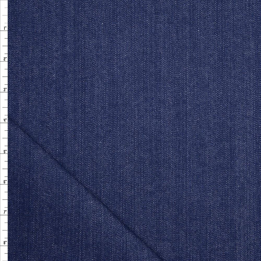 Blue Designer 11oz Stretch Denim Fabric By The Yard