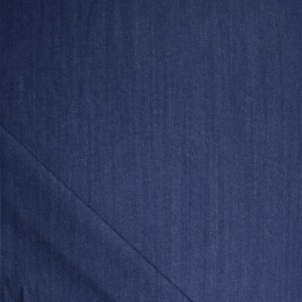Blue Designer 11oz Stretch Denim Fabric By The Yard - Wide shot