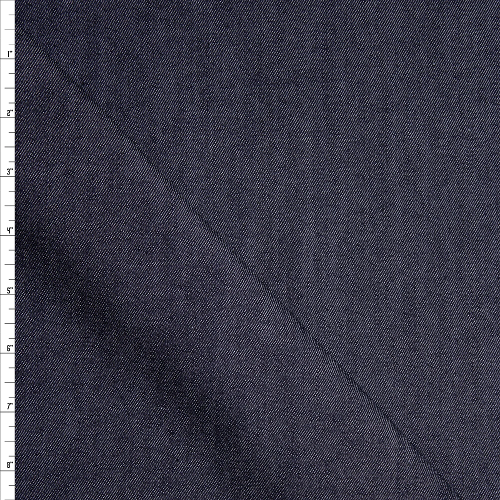Dark Blue Designer 9oz Stretch Denim Fabric By The Yard