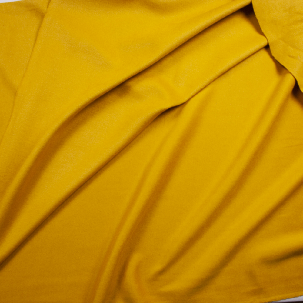 Mustard Wool Melton Coating Fabric By The Yard - Wide shot