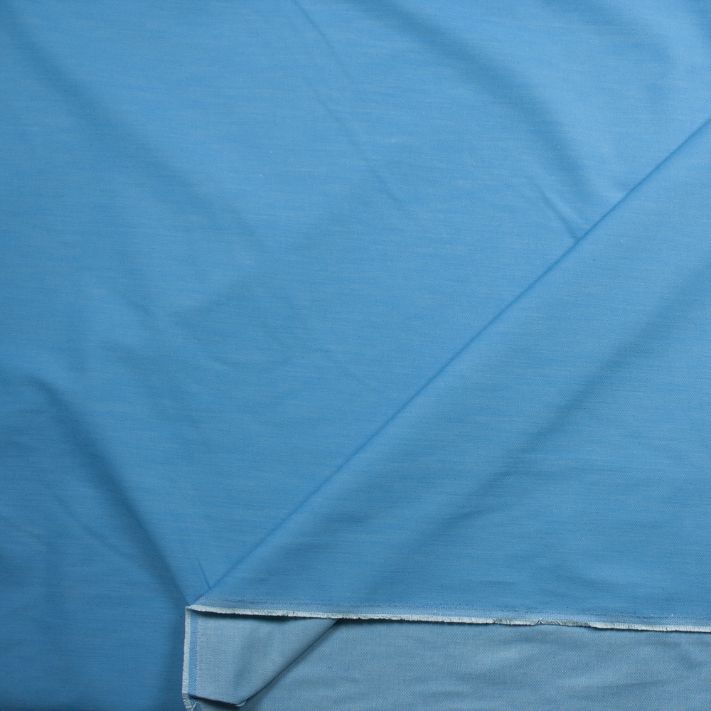 Turquoise 12oz Designer Denim Fabric By The Yard - Wide shot