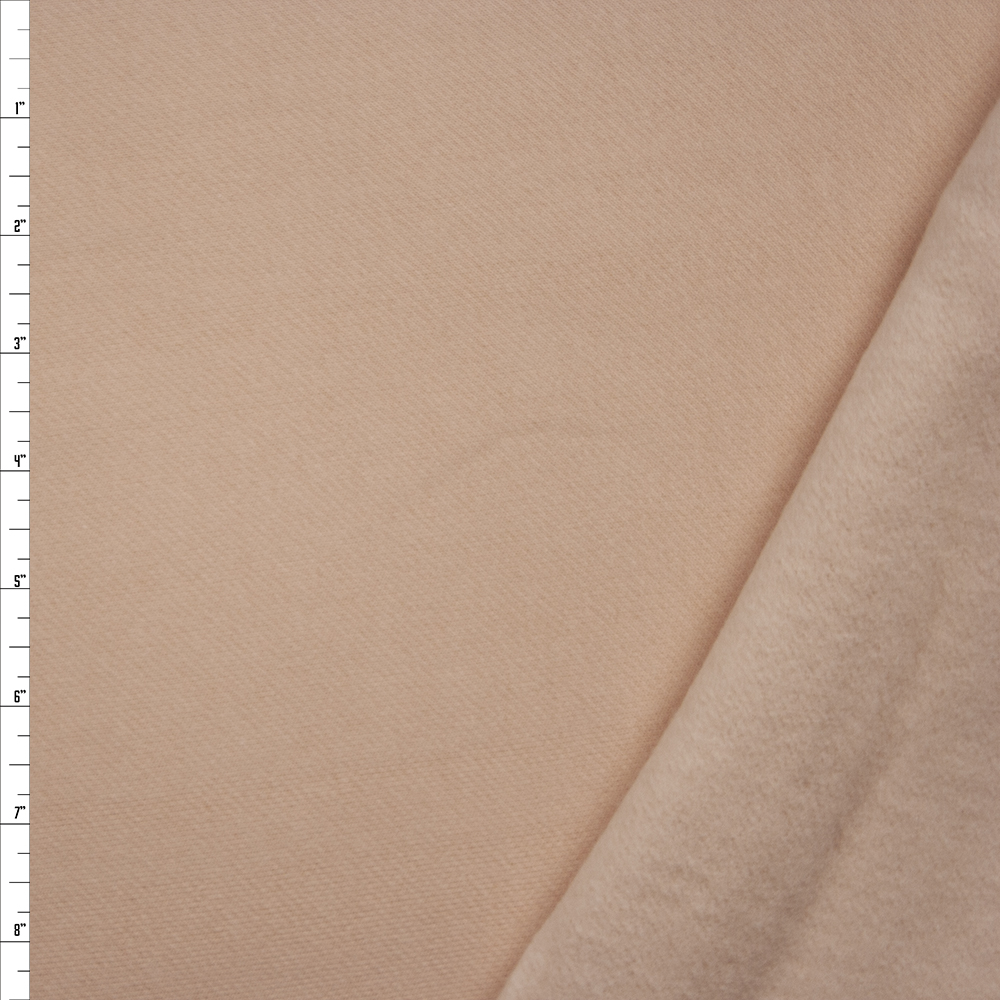 Peach Heavy Cotton Sweatshirt Fleece Fabric By The Yard