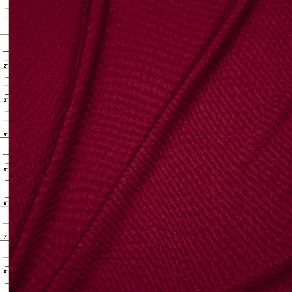 Burgundy Lightweight Rayon Jersey Knit Fabric By The Yard