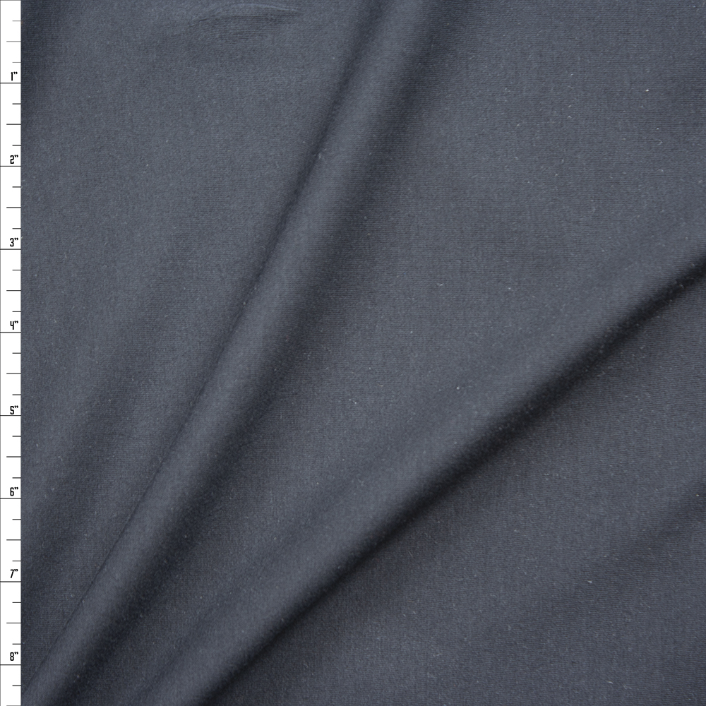 Black 4-way Stretch Midweight Cotton/Spandex Jersey Knit Fabric By The Yard