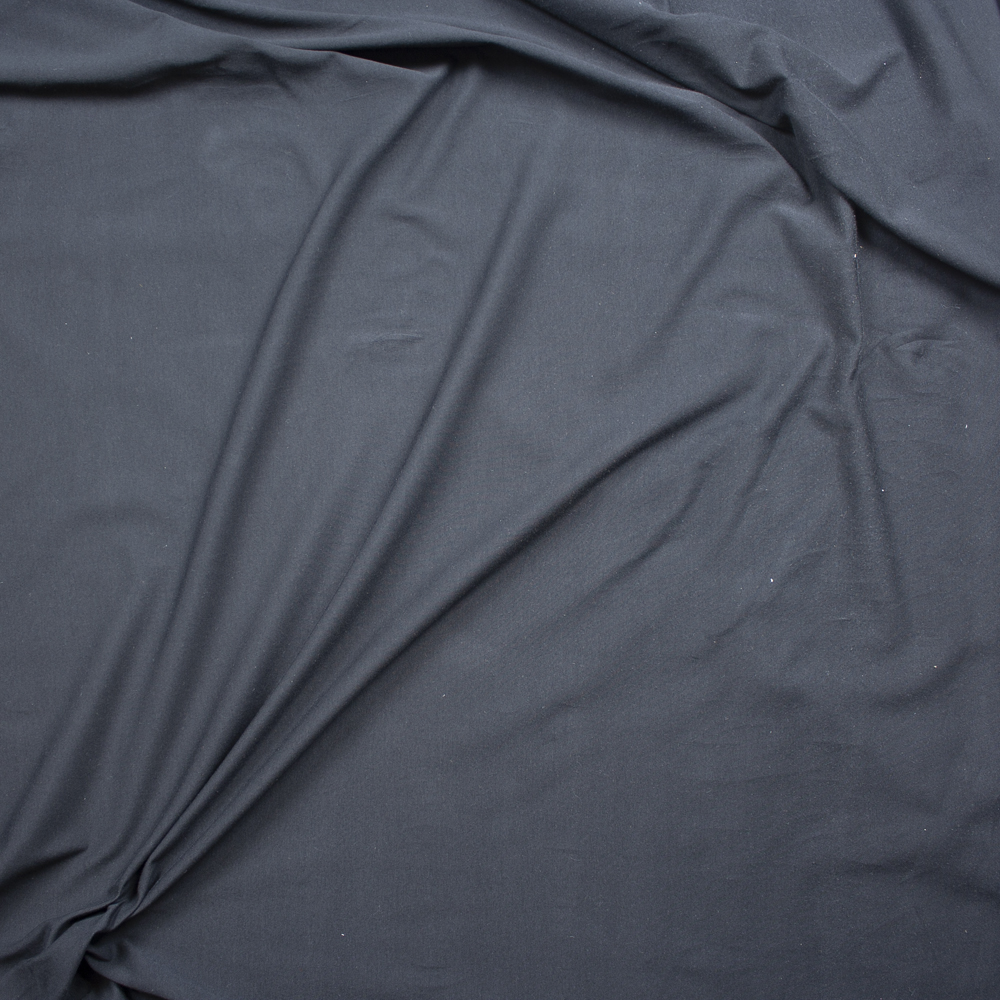 Black 4-way Stretch Midweight Cotton/Spandex Jersey Knit Fabric By The Yard - Wide shot