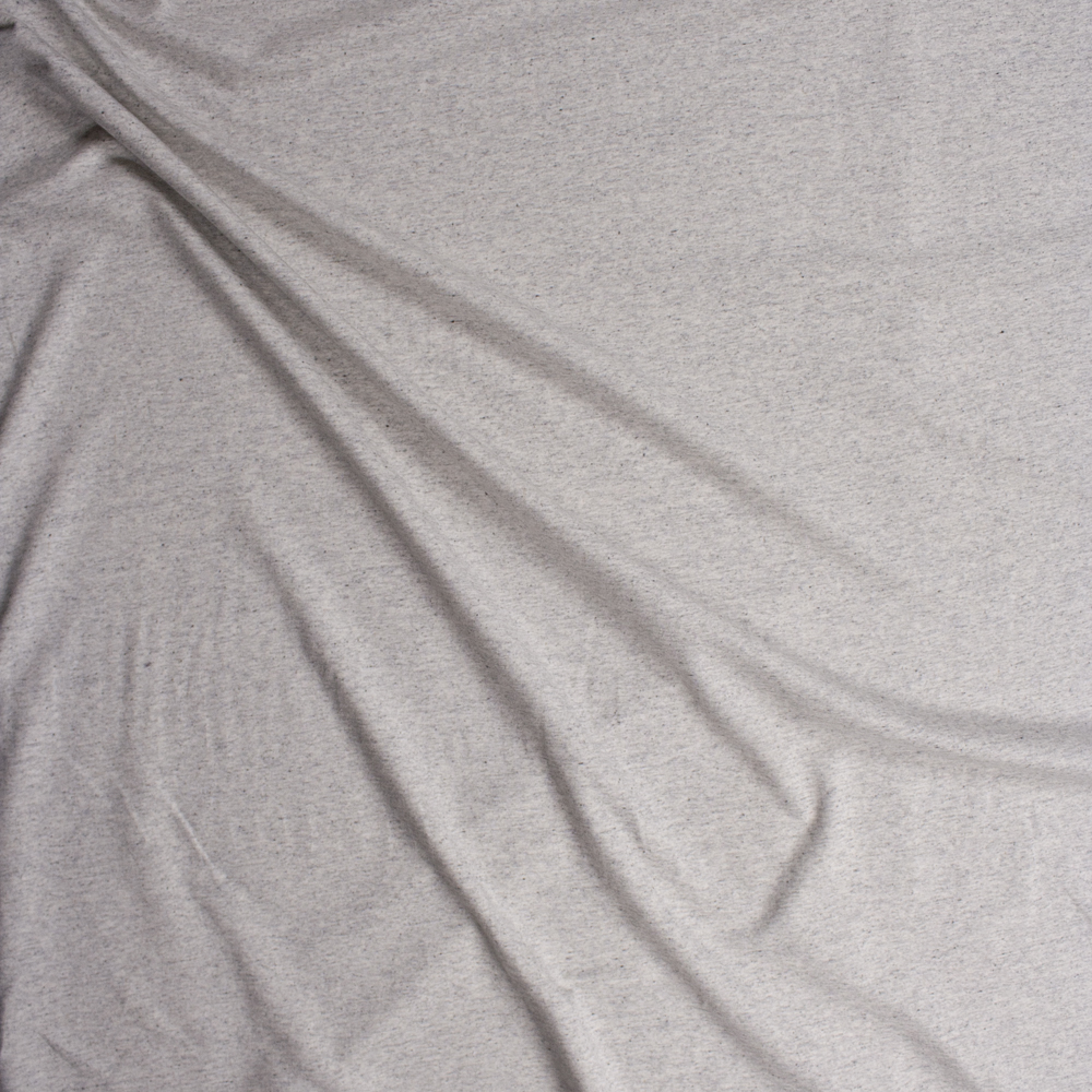 Grey Heather Light Midweight French Terry Fabric By The Yard - Wide shot