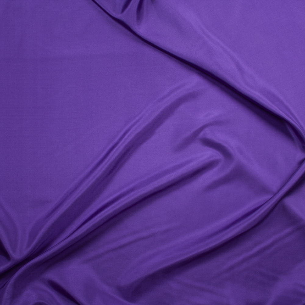 Purple Designer Silk Habotai Fabric By The Yard - Wide shot