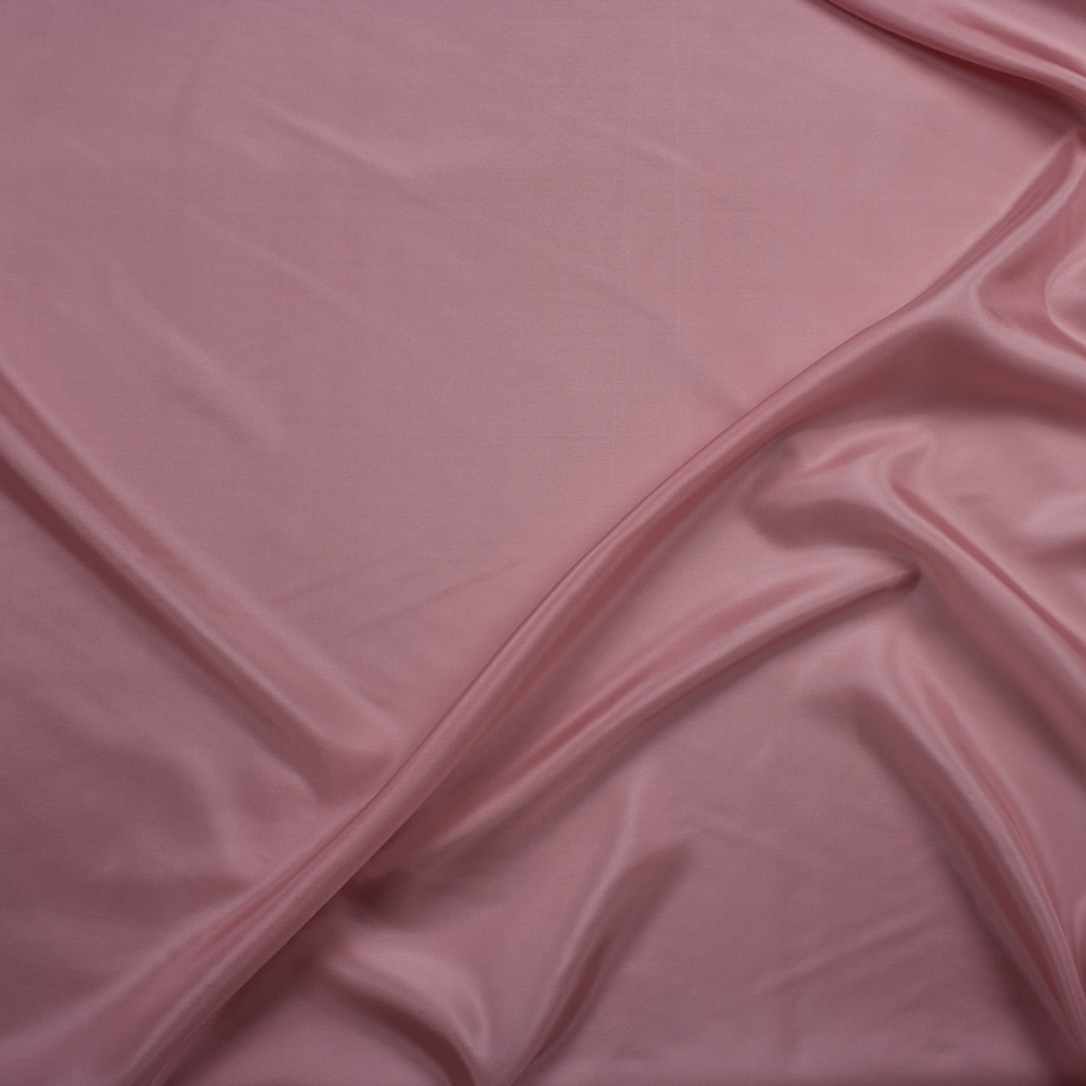 Rose Designer Silk Habotai Fabric By The Yard - Wide shot