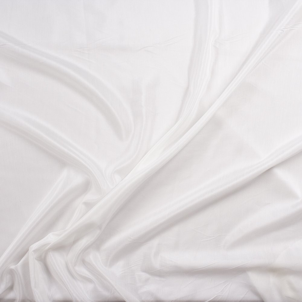 Warm White Cotton/Silk Voile Fabric By The Yard - Wide shot
