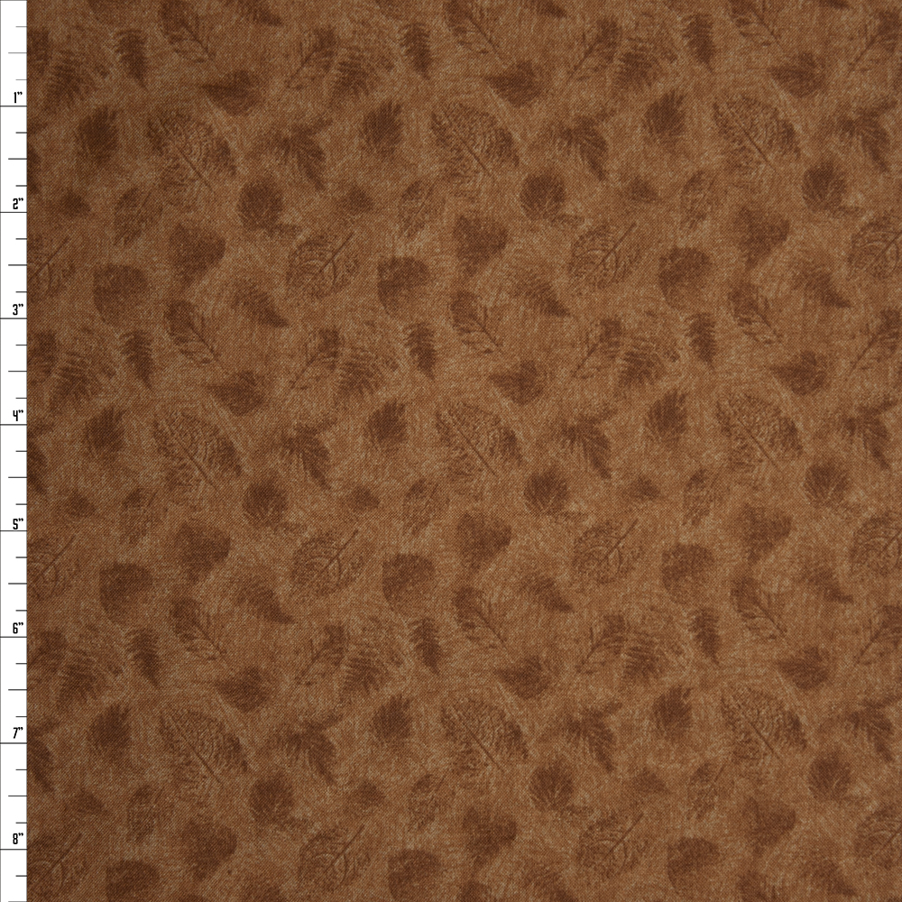 Classique Leaf Impress Brown by Paintbrush Studio Quilter's Cotton Print Fabric By The Yard