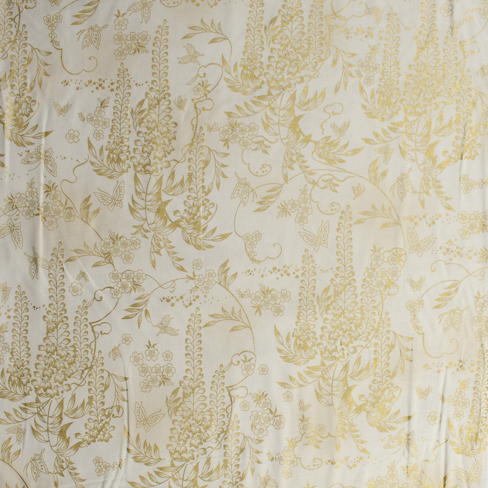 Imperial Collection Metallic 15 Ivory by Robert Kaufman Quilter's Cotton Print Fabric By The Yard - Wide shot