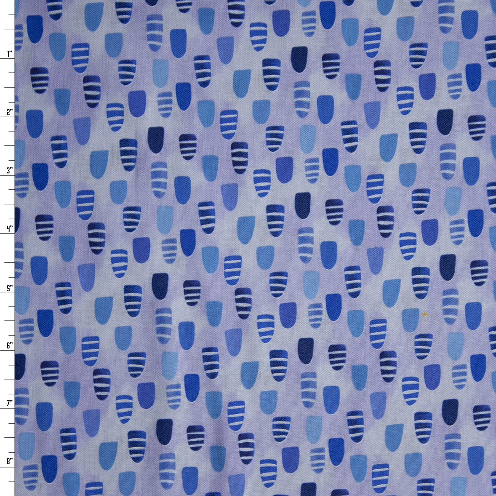 Flourish Lavender Blue by Wyndham Fabrics Quilter's Cotton Print Fabric By The Yard
