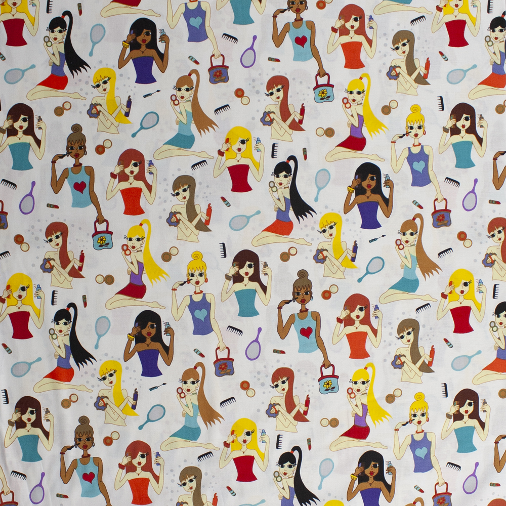 Screen Print D by Robert Kaufman Quilter's Cotton Print Fabric By The Yard - Wide shot