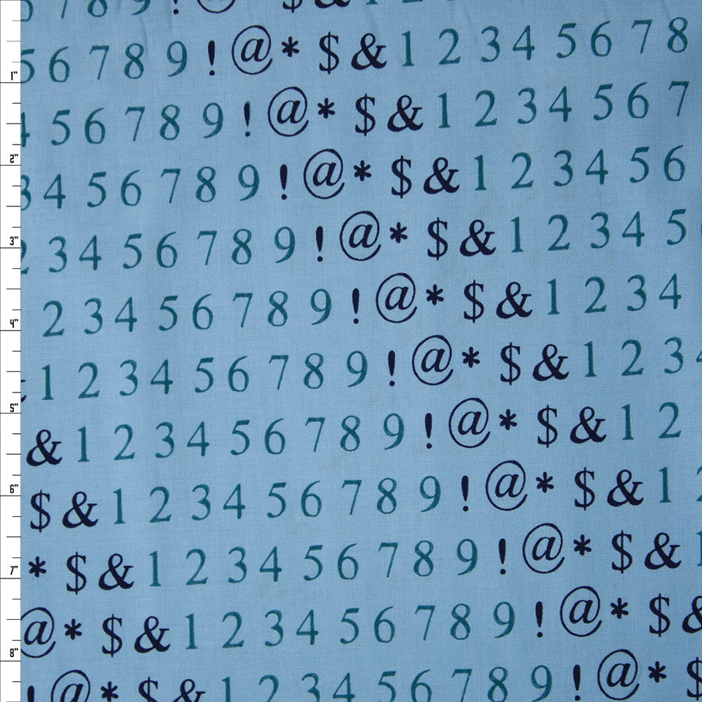 Wordplay Characters Aqua by Wyndham Fabrics Quilter's Cotton Print Fabric By The Yard