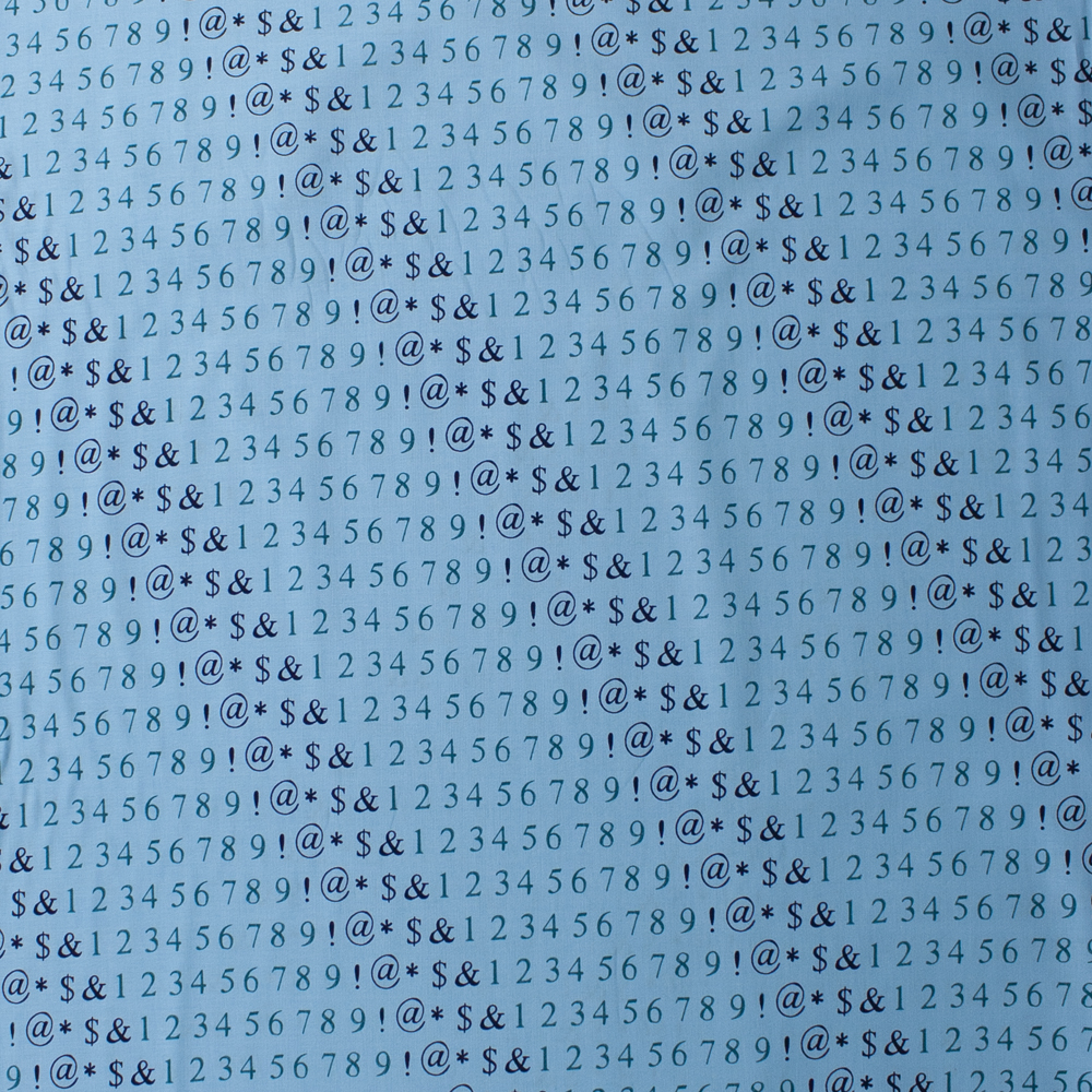 Wordplay Characters Aqua by Wyndham Fabrics Quilter's Cotton Print Fabric By The Yard - Wide shot