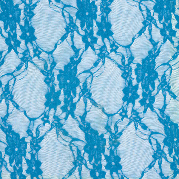 Aqua Floral Stretch Lace