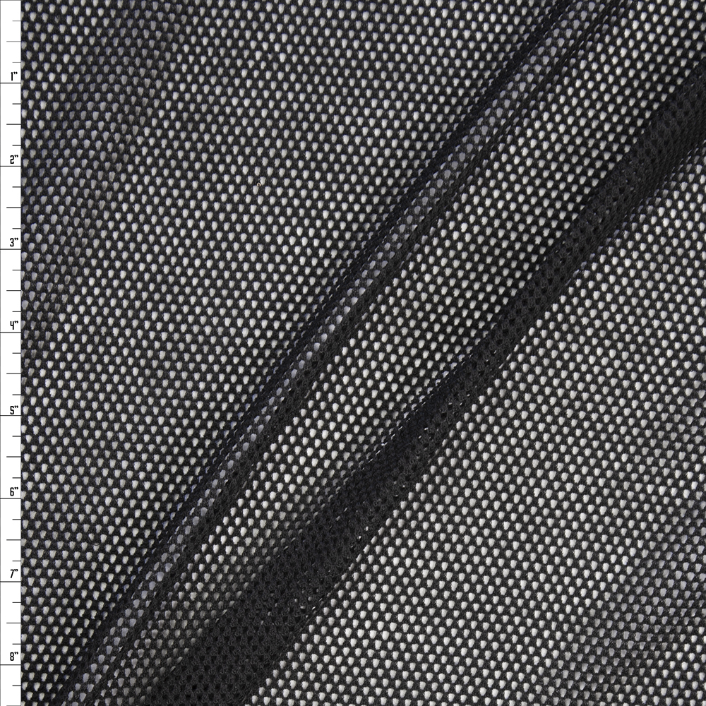 Black Stretch Net Fabric By The Yard