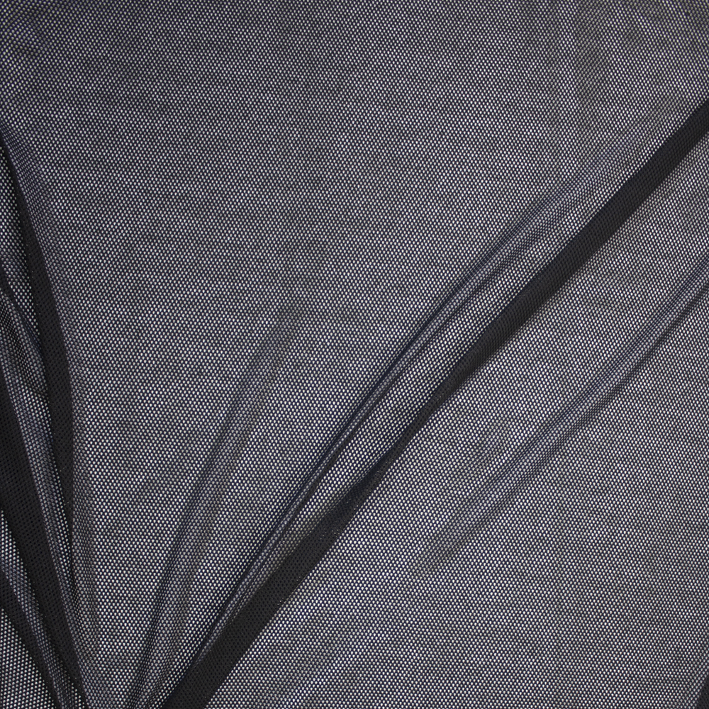 Black Stretch Net Fabric By The Yard - Wide shot
