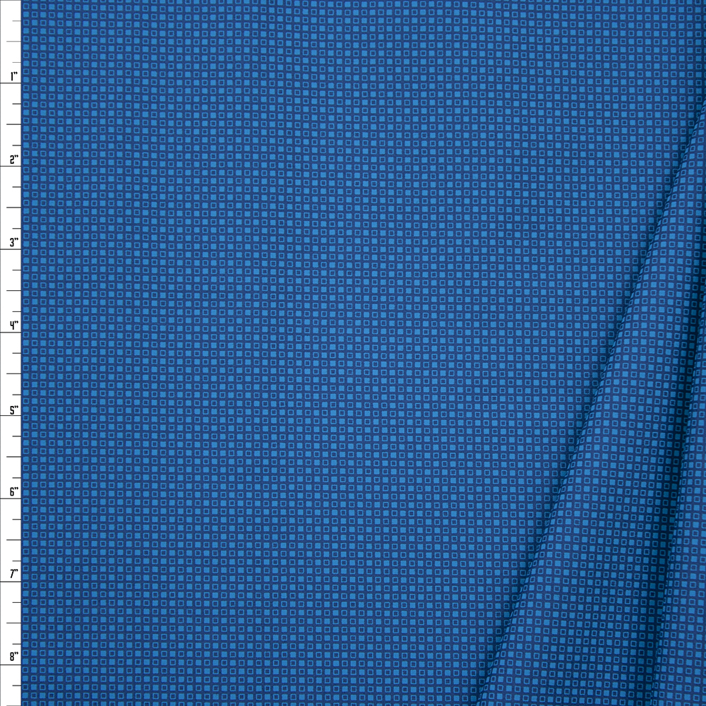 Tootal Super Classic High Count Poplin Lagoon Squares Fabric By The Yard