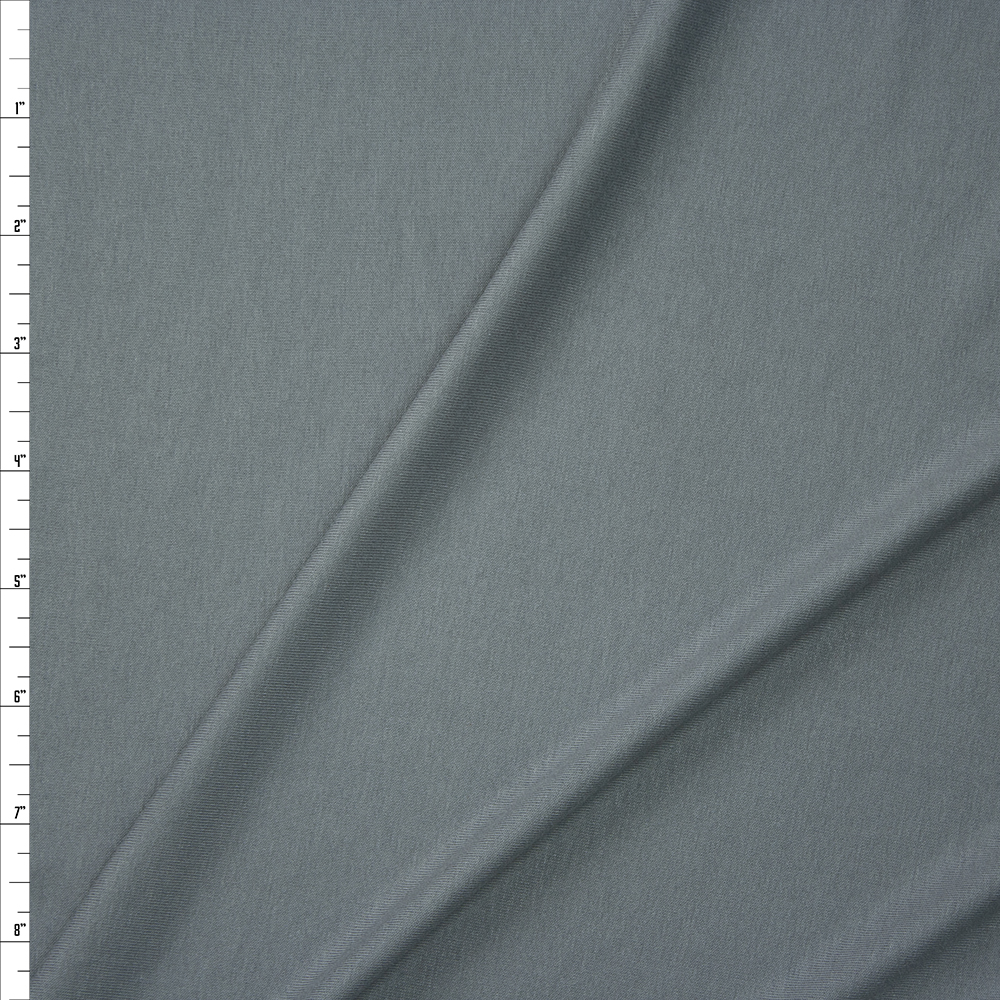 Grey Light Midweight Stretch Rayon Jersey Fabric By The Yard