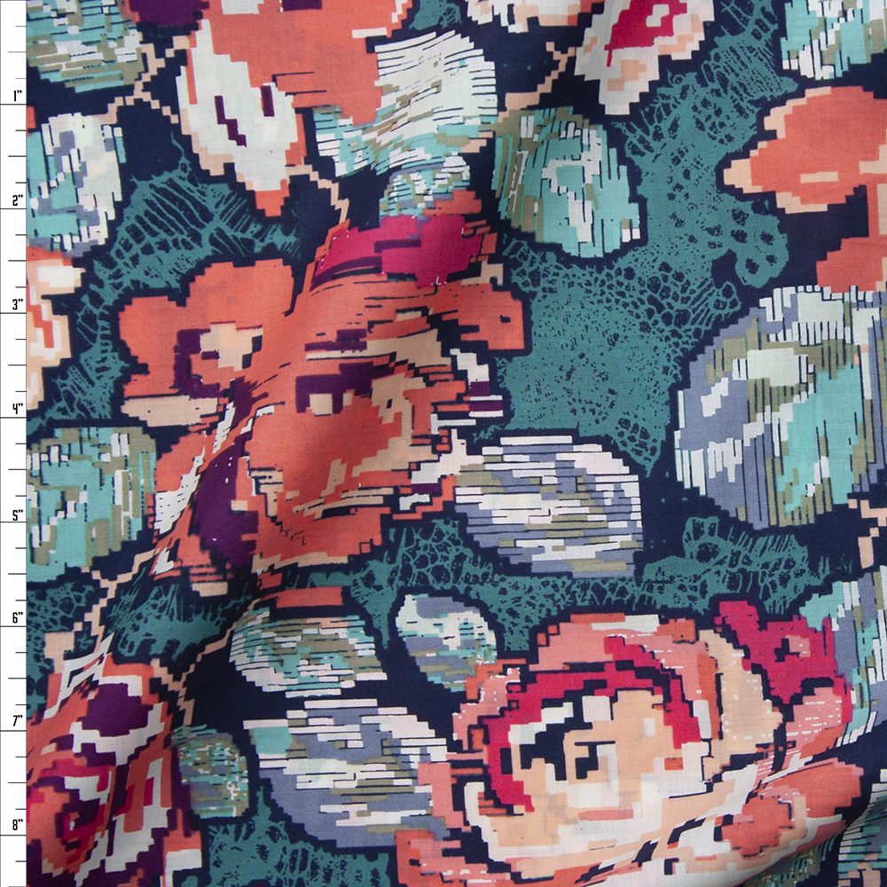 Flowered Engrams Ornate Cotton Voile by Art Gallery Fabrics Fabric By The Yard