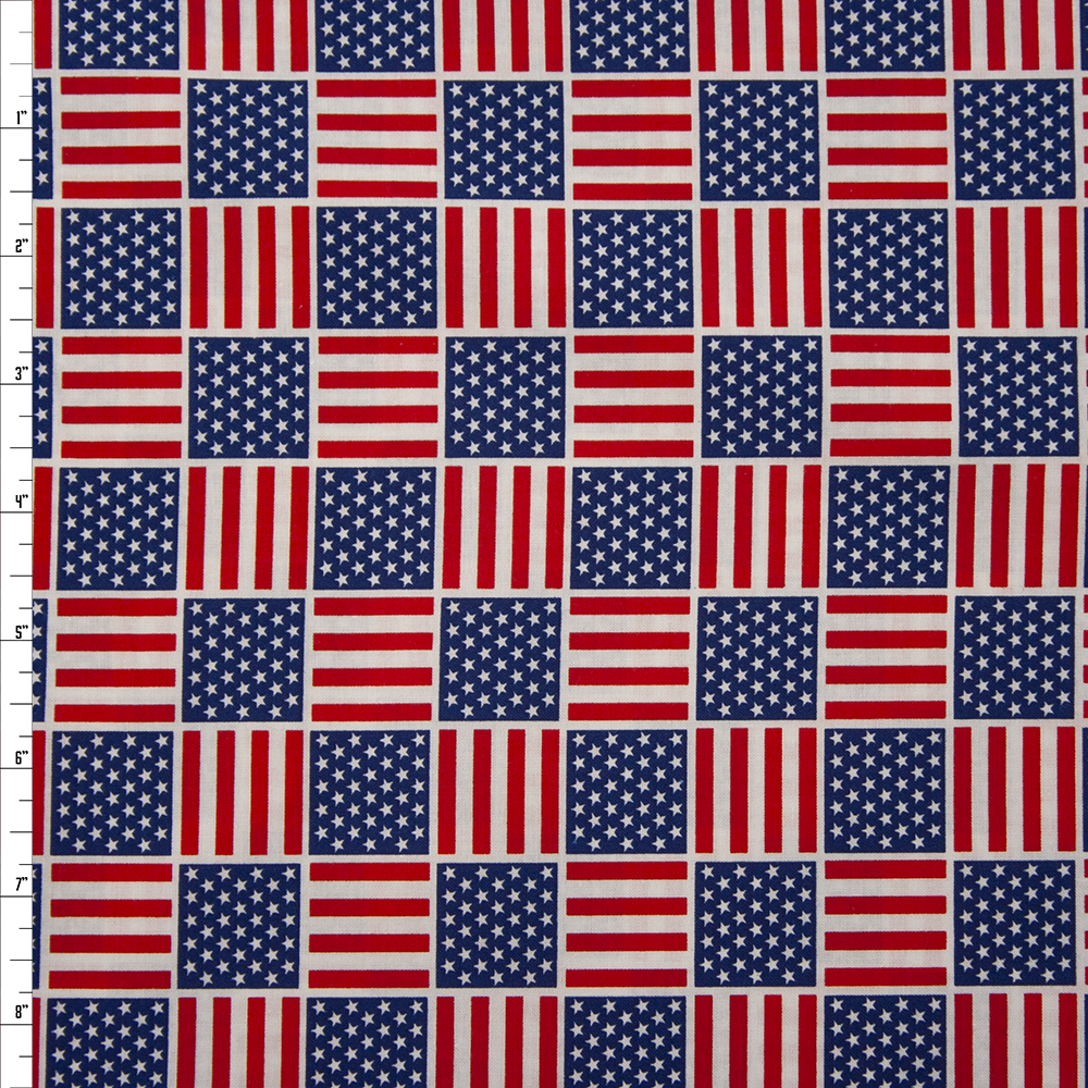 Patriotic Flag Print 49685 Quilter's Cotton Fabric By The Yard