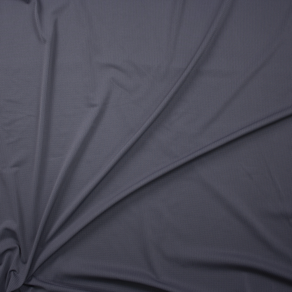 Charcoal Stretch Grid Athletic Mesh Fabric By The Yard - Wide shot