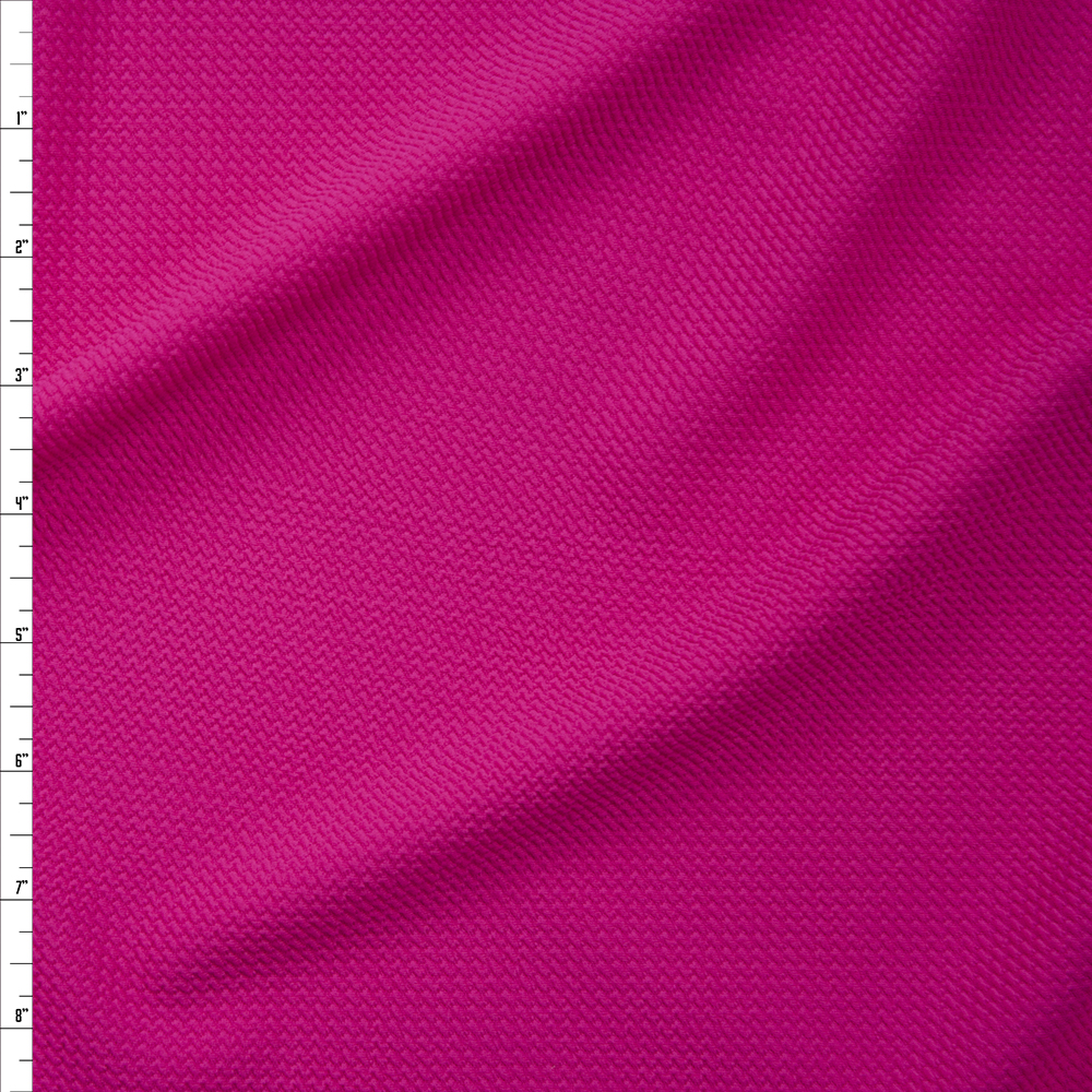 Neon Pink Solid Bullet Liverpool Knit Fabric By The Yard