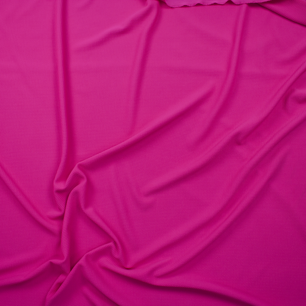 Neon Pink Solid Bullet Liverpool Knit Fabric By The Yard - Wide shot