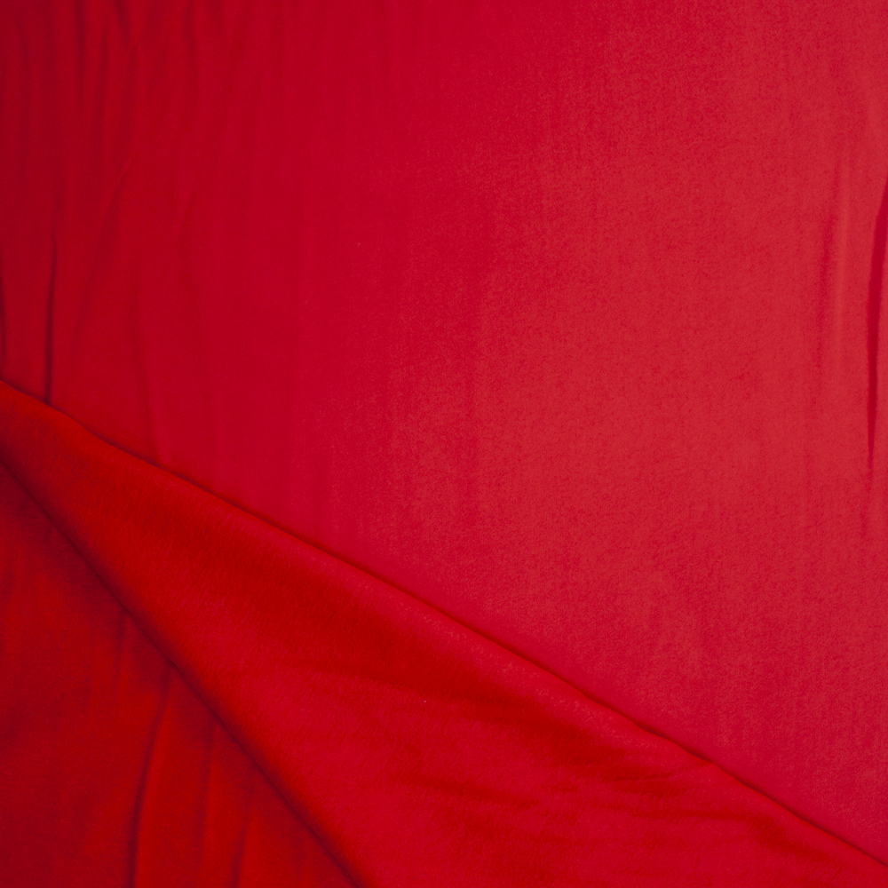 Red Cotton Sweatshirt Fleece Fabric By The Yard - Wide shot