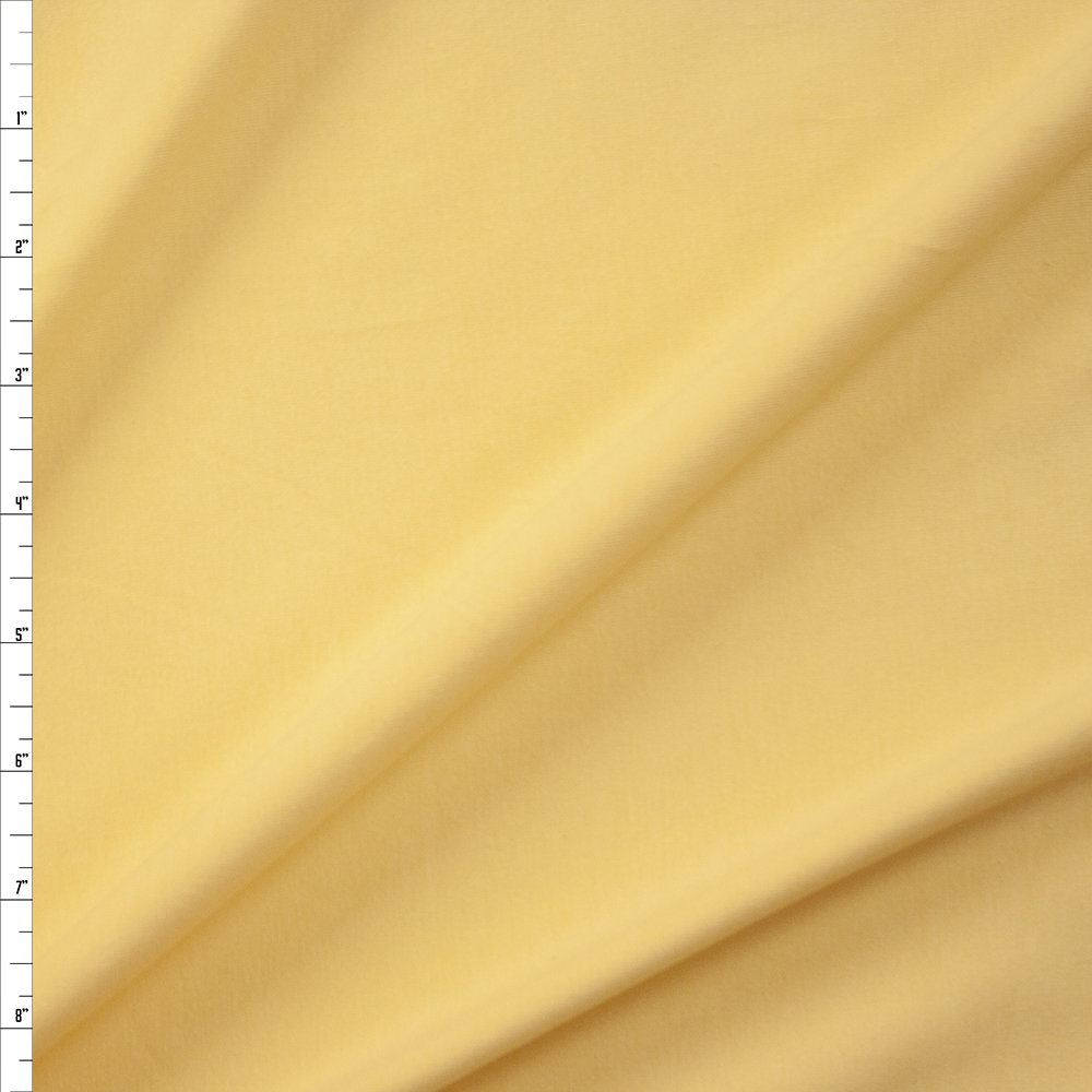 Butter Yellow Stretch Cotton/Spandex Jersey Knit Fabric By The Yard