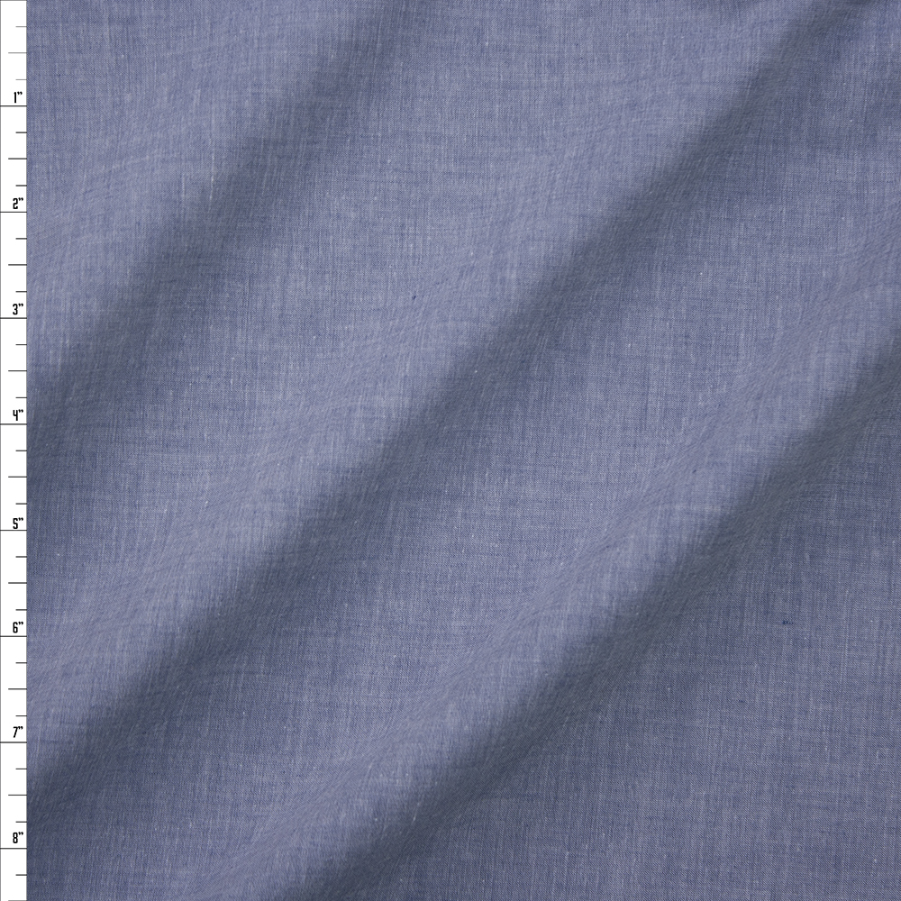 Light Blue Tissue Weight Chambray Fabric By The Yard