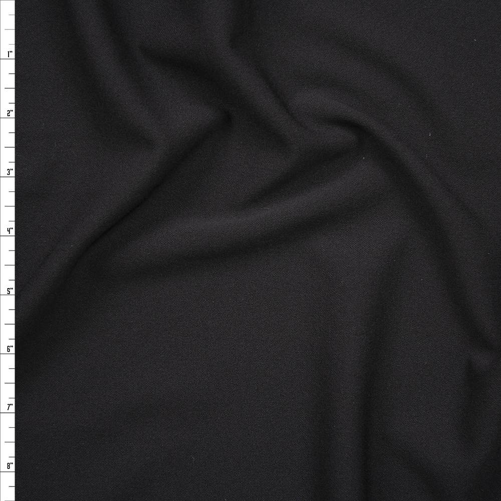 Black Crepe Knit Fabric By The Yard