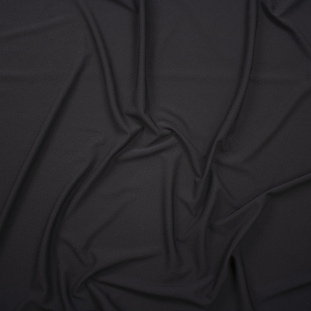 Black Crepe Knit Fabric By The Yard - Wide shot