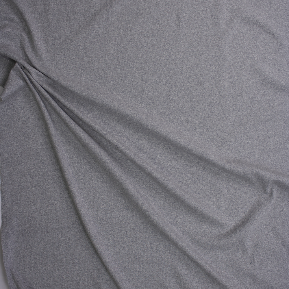 Heather Grey Midweight Mini Rib Knit Fabric By The Yard - Wide shot