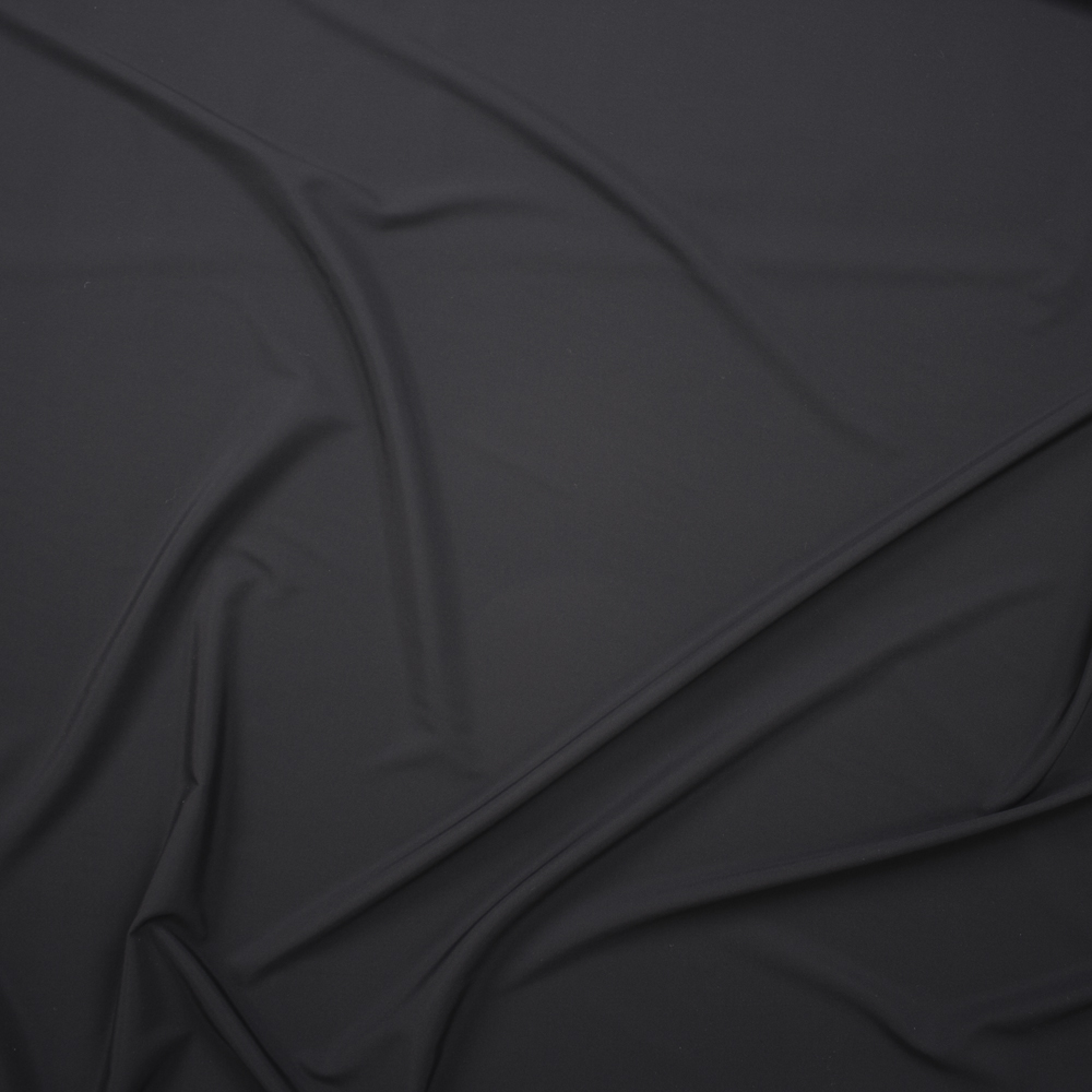 Black Lightweight Silk Crepe De Chine Fabric By The Yard - Wide shot