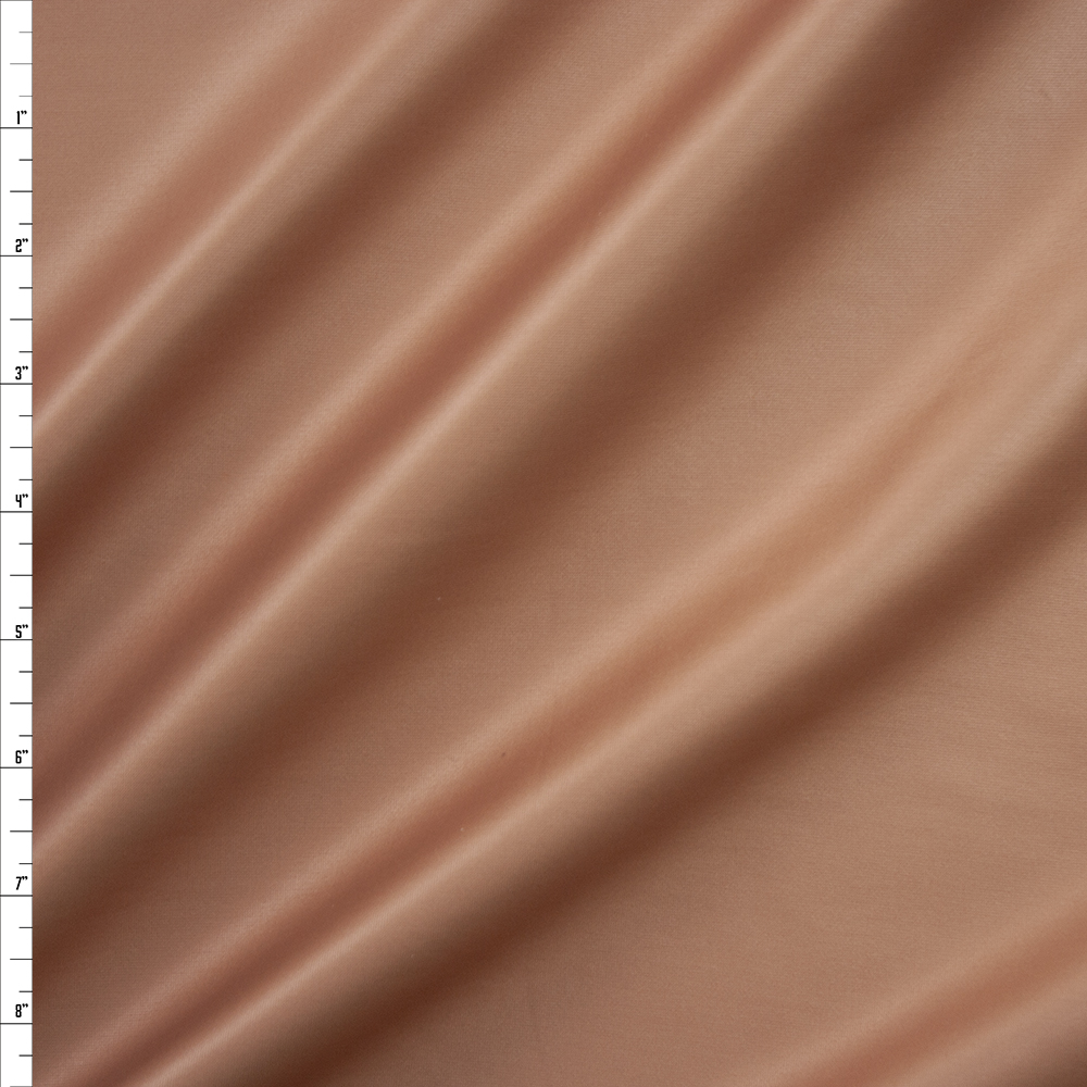 Matte Metallic Nude Scuba Knit Fabric By The Yard