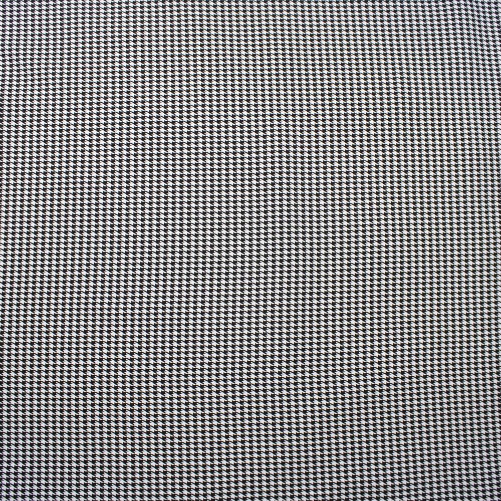 Black and White Houndstooth Brushed Twill Fabric By The Yard - Wide shot