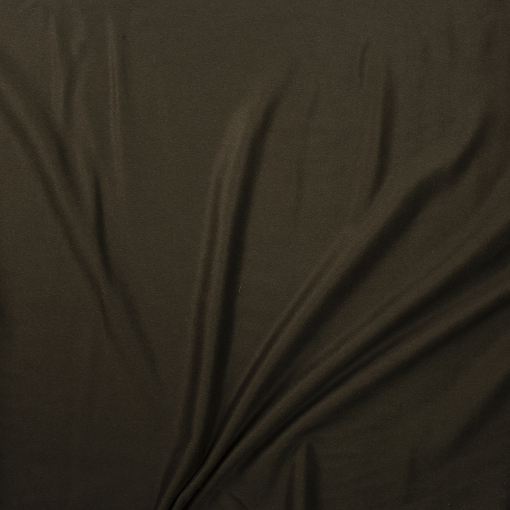 Dark Olive Green Designer Wool Melton Fabric By The Yard - Wide shot