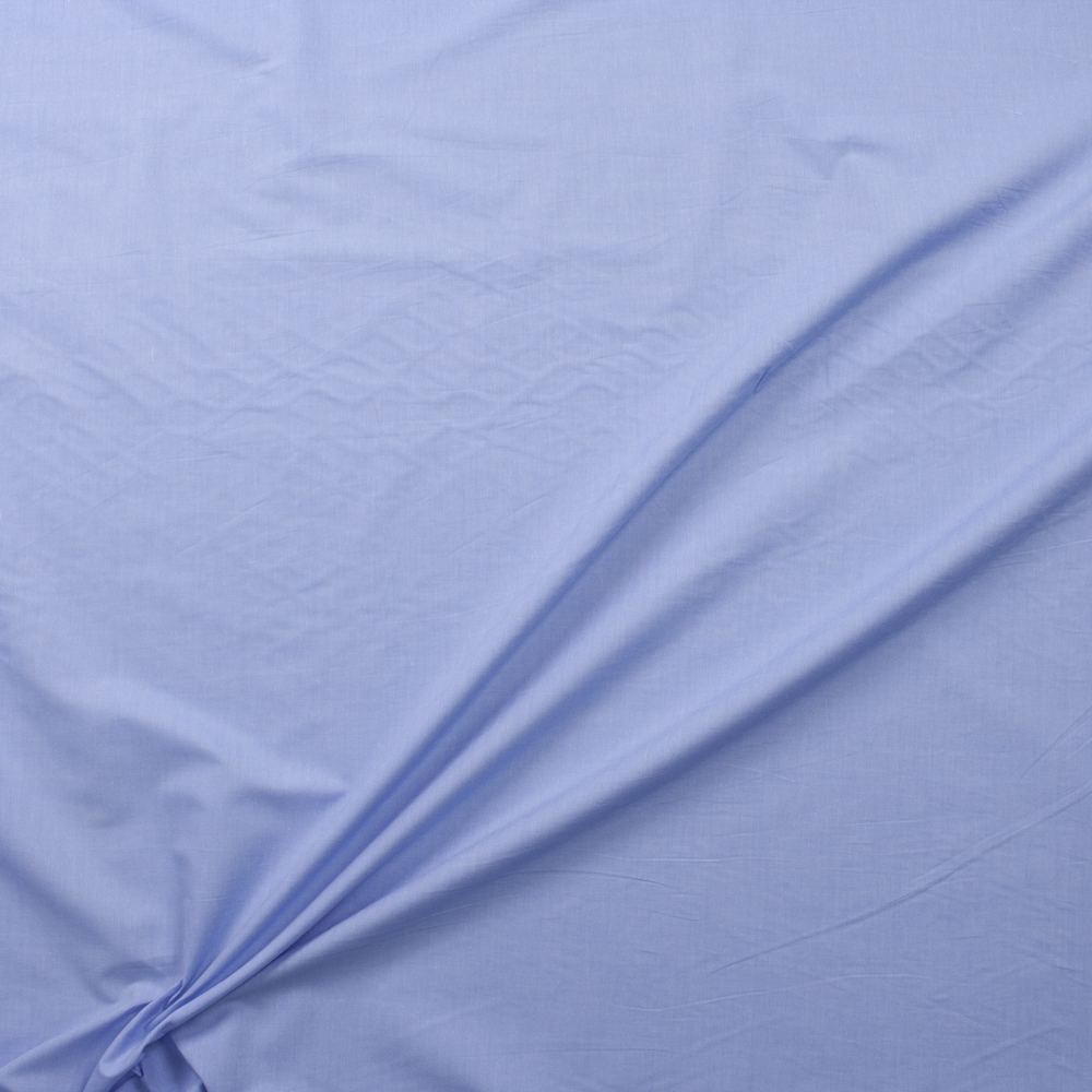 Fine Light Blue Cotton Chambray Fabric By The Yard - Wide shot