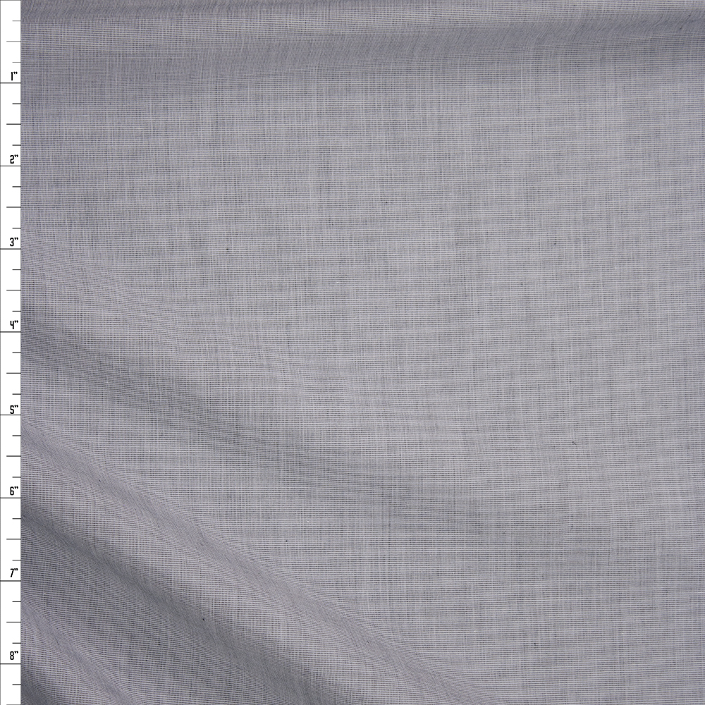 Light Grey Designer Cotton End-on-End Fabric By The Yard