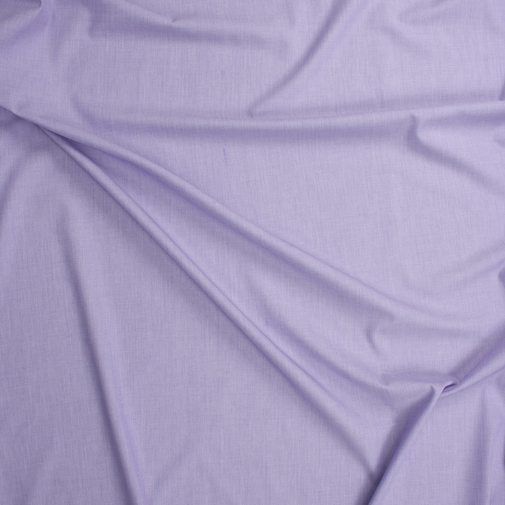 Lavender Designer Cotton End-on-End Fabric By The Yard - Wide shot