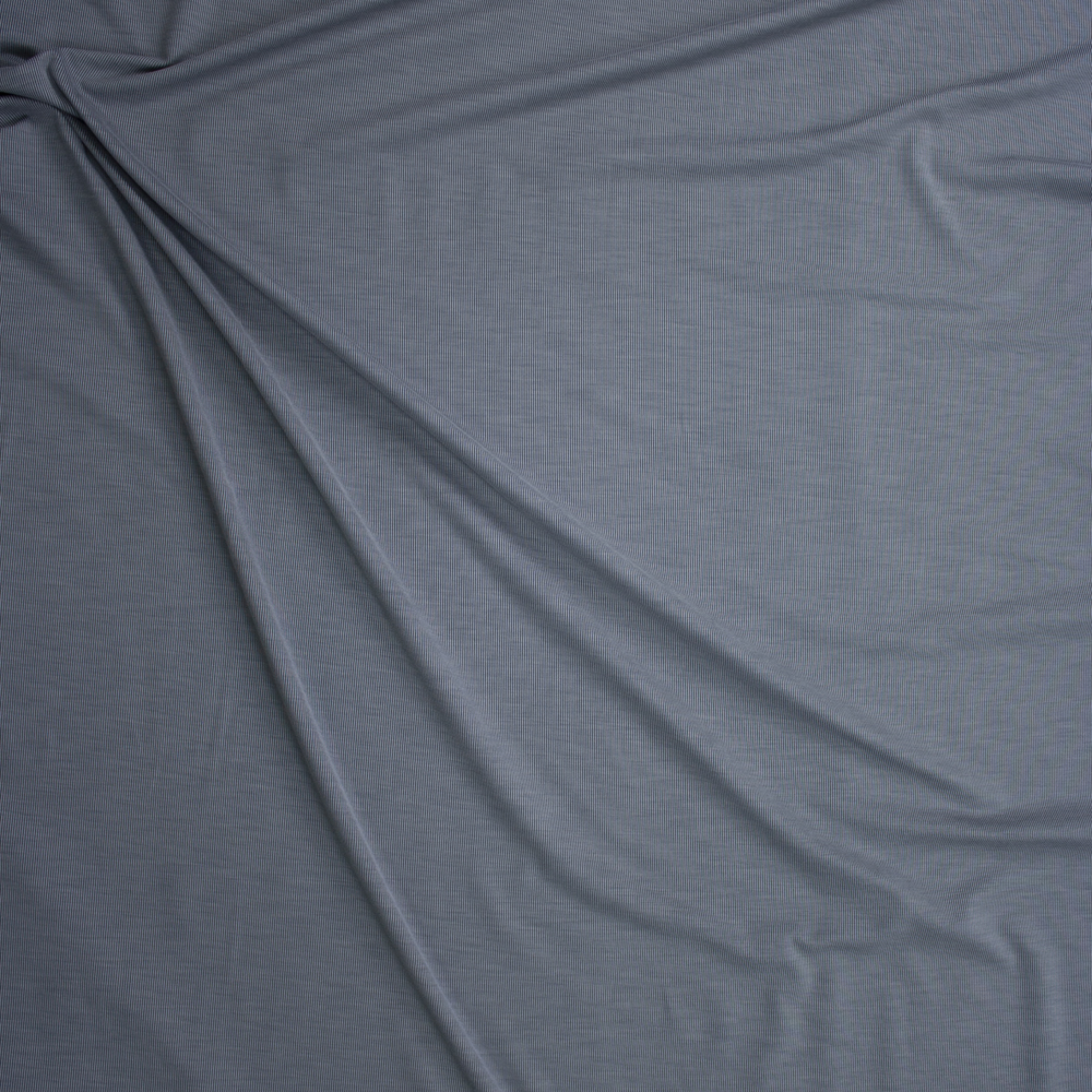 Grey/Black Brushed Stretch Rib Knit Fabric By The Yard - Wide shot