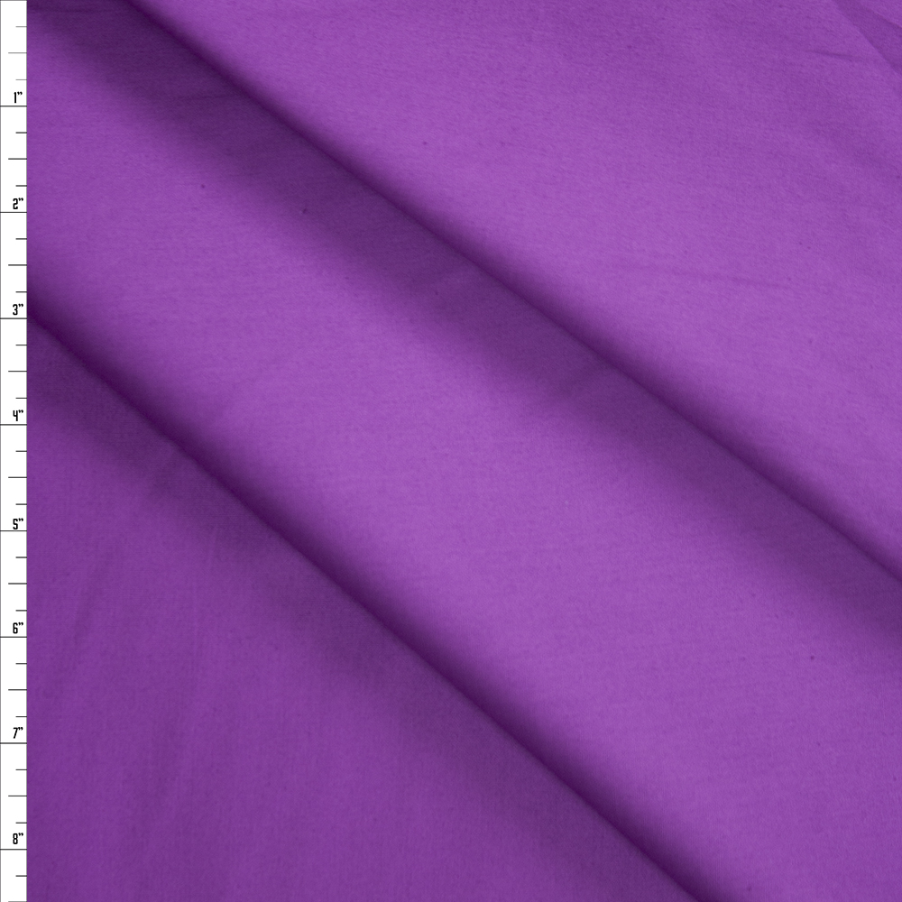 Purple Stretch Cotton Broadcloth Fabric By The Yard