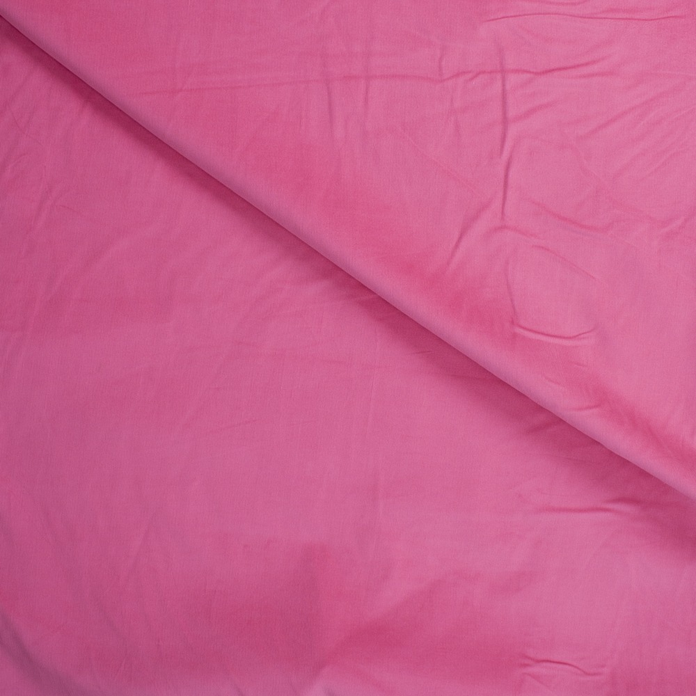 Bright Pink Baby Wale Corduroy Fabric By The Yard - Wide shot